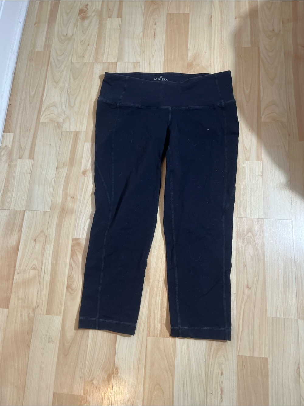 ATHLETA Womens Black Cropped Leggings Size Small